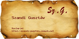 Szandi Gusztáv névjegykártya